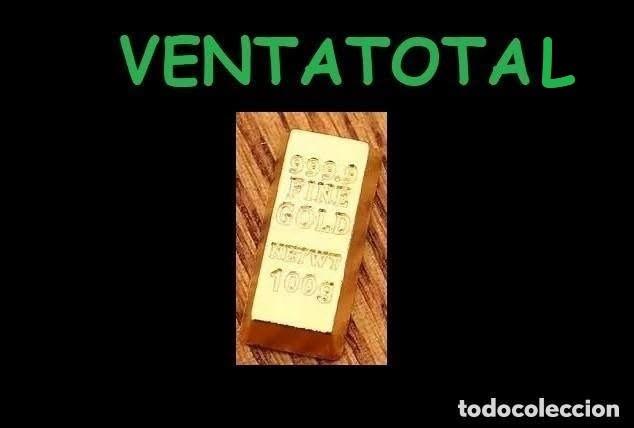 Nuevo: LUJO LINGOTE DE ORO DE 24 KILATES LAMINADO 1,5X0,5 CENTIMETROS PESO DE 1 LINGOTE 1 GRAM