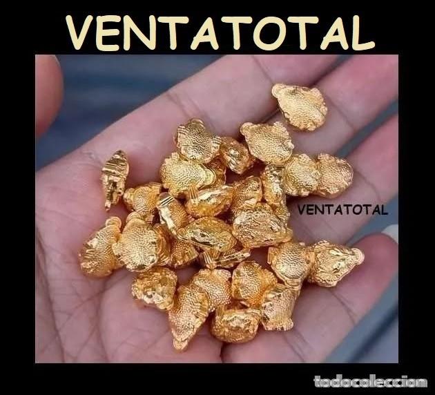 Nuevo: LUJO RARAS Y BONITAS 50 PEPITAS ARTESANALES DE ORO DE 22 KILATES LAMINADO LEER DENTRO DESCRIPCION