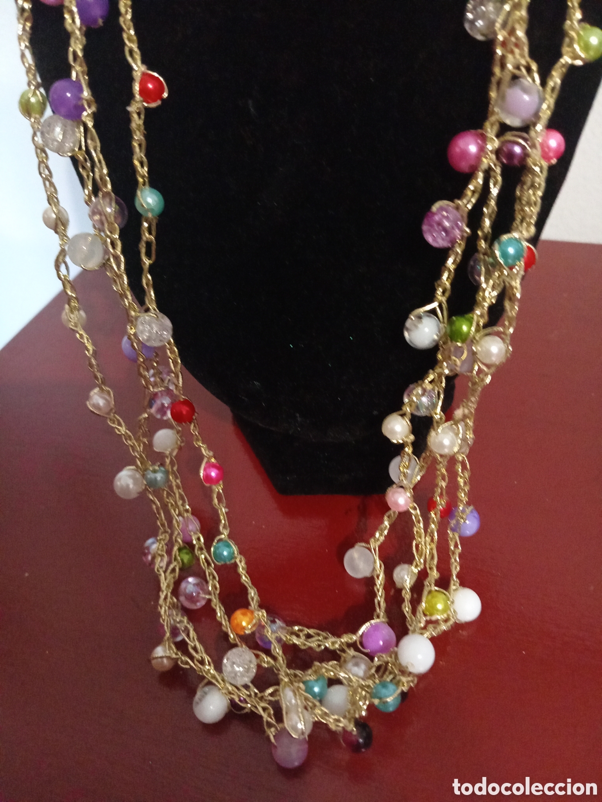 Nuevo: Collar de ganchillo con hilo de oro para mujer - Foto 2