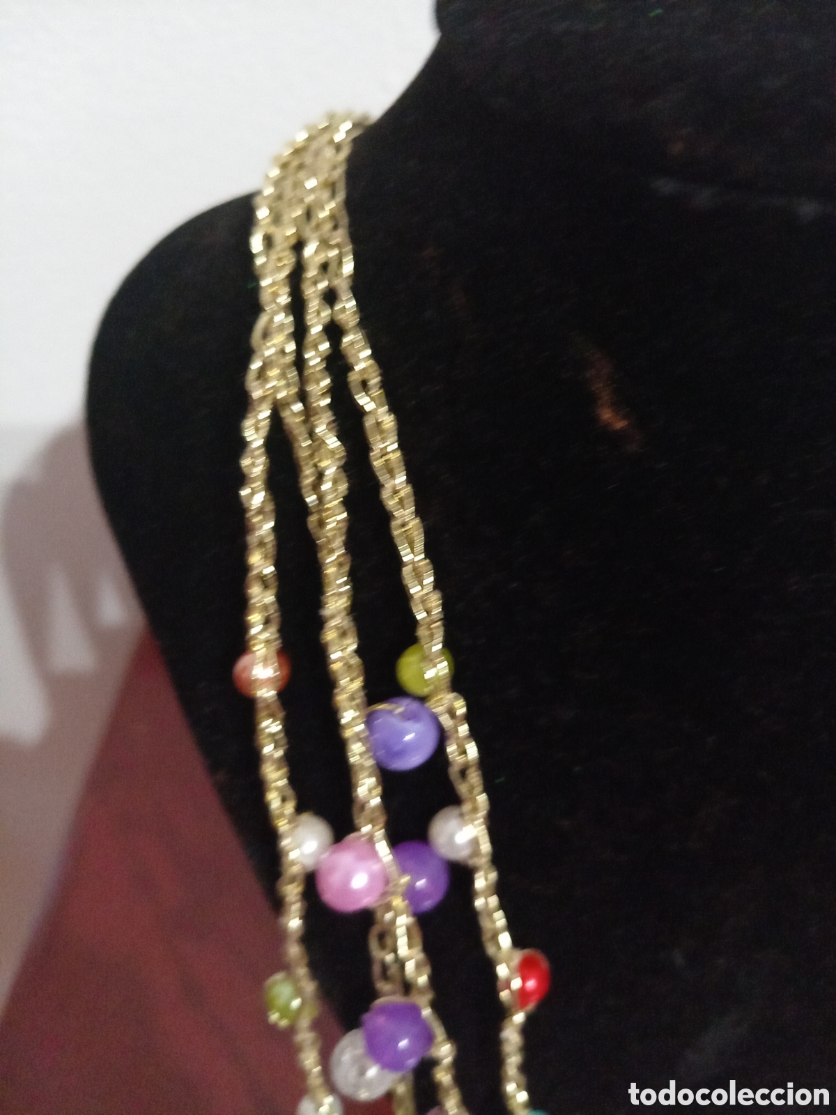 Nuevo: Collar de ganchillo con hilo de oro para mujer - Foto 3