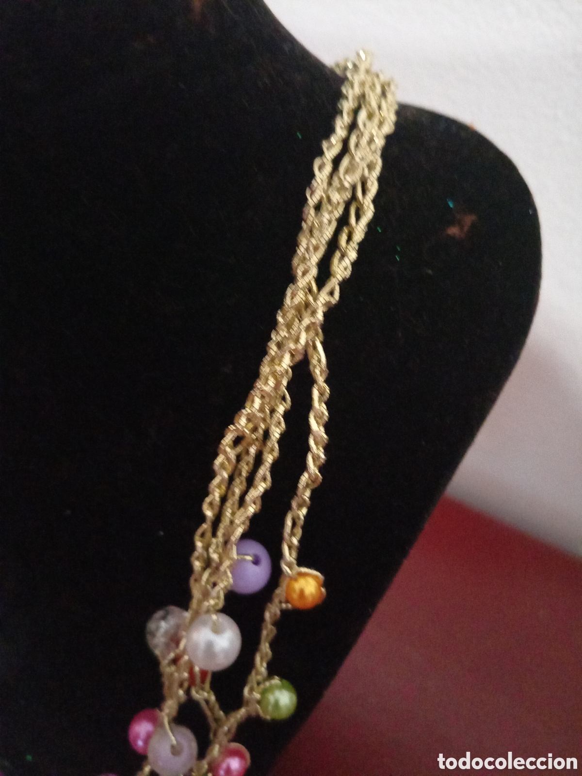 Nuevo: Collar de ganchillo con hilo de oro para mujer - Foto 4