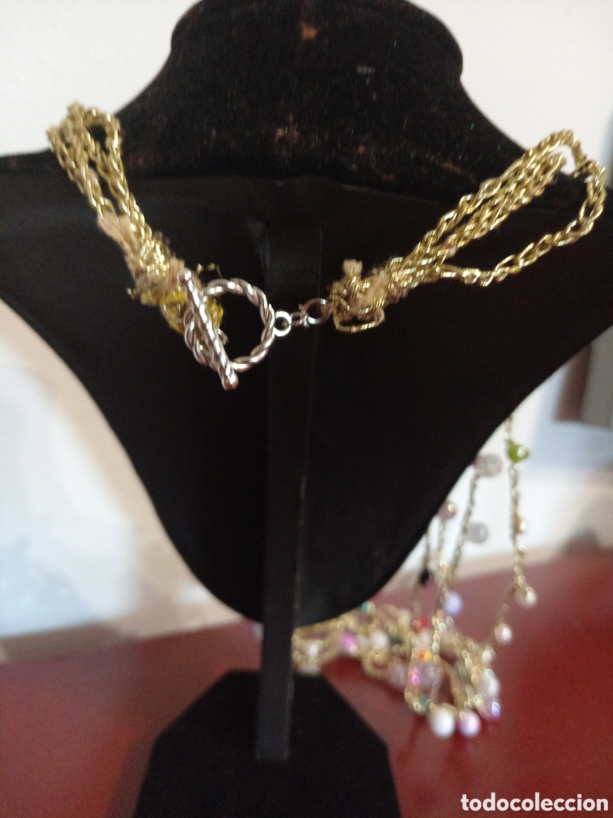 Nuevo: Collar de ganchillo con hilo de oro para mujer - Foto 5