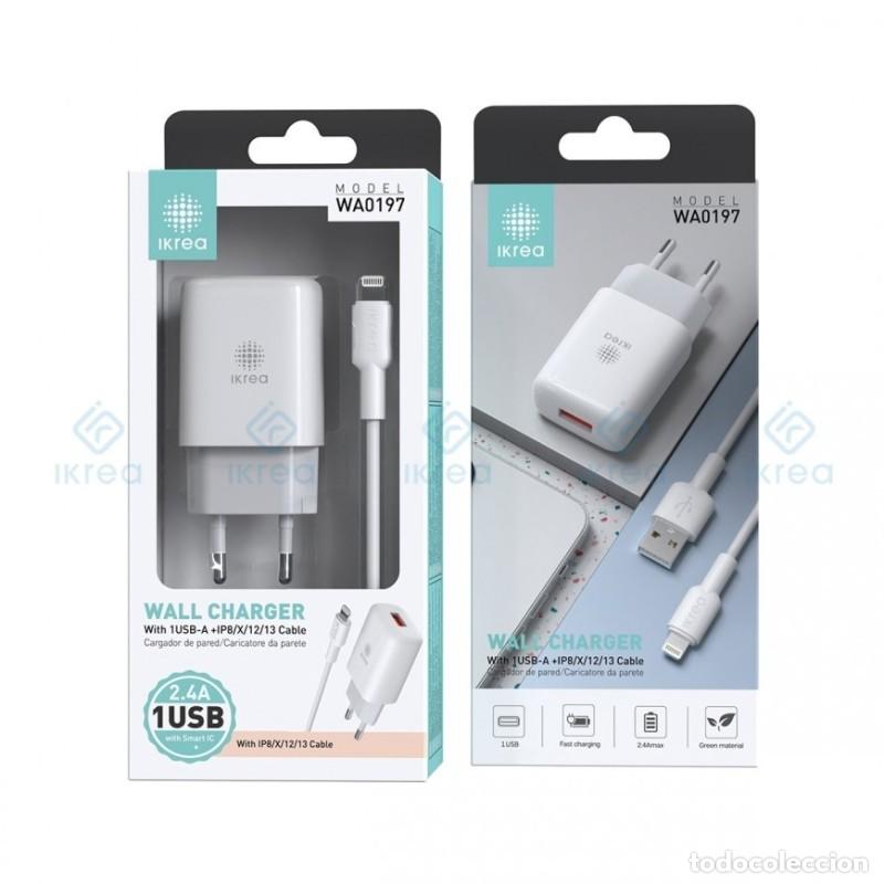 Nuevo: Cargador Rapido iPHONE WA0197 2.4A 5V Nuevo