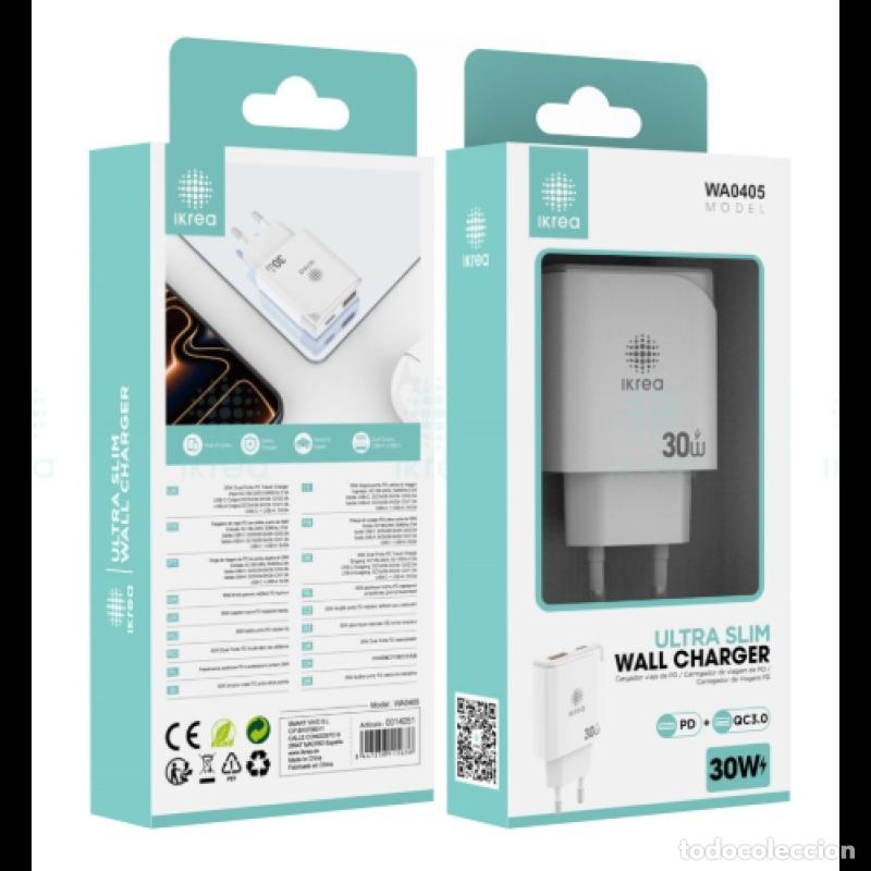Nuevo: Cargador WA0405 PD+QC3.0 30W Nuevo