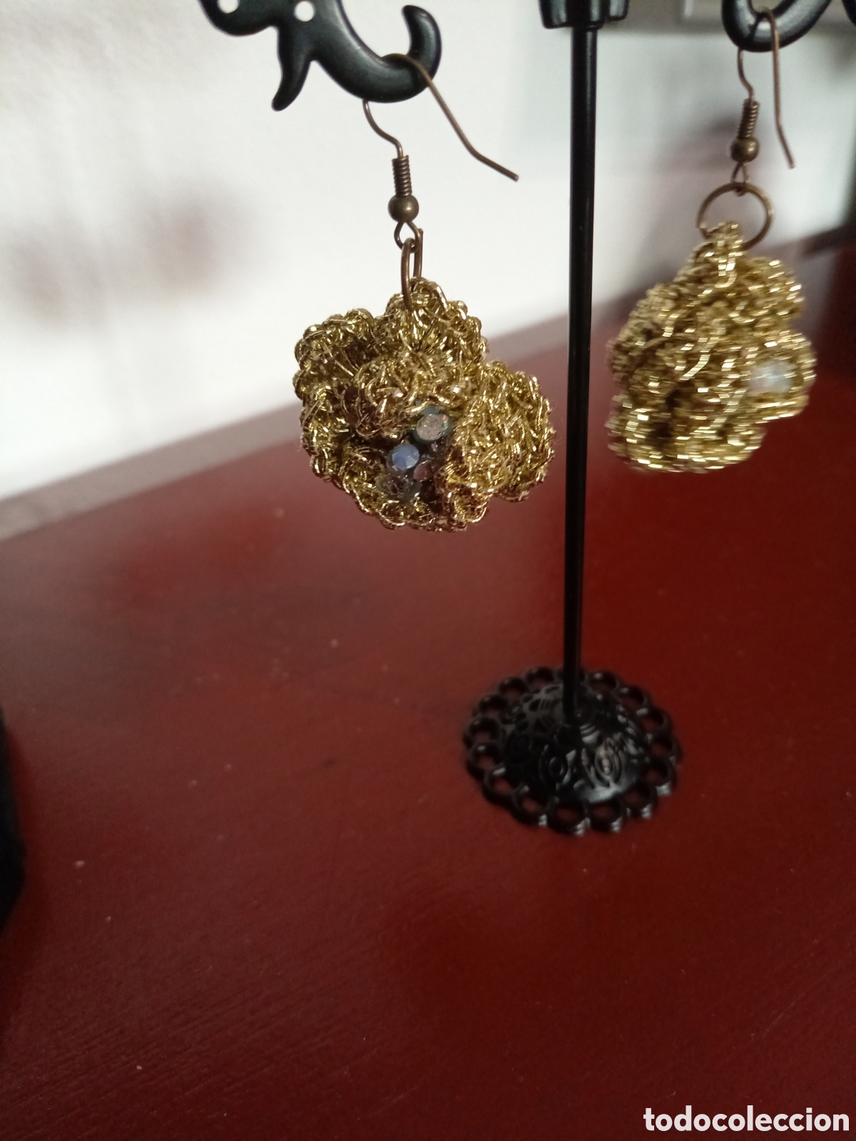 Nuevo: Pendientes de crochet dorados - Foto 2
