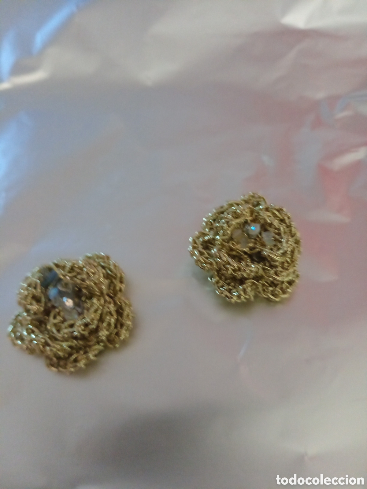 Nuevo: Pendientes de crochet dorados - Foto 3