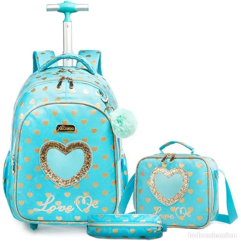 Nuevo: Mochila Escolar + Carro con ruedas Egchescebo B096LCPXMT Nuevo