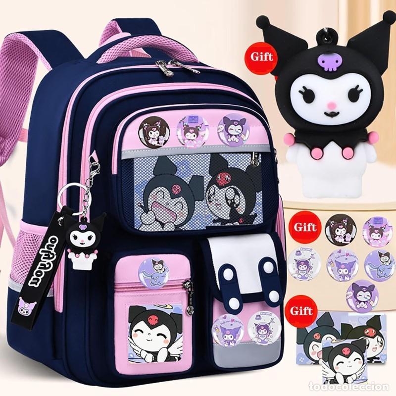 Nuevo: Mochila KUROMI Mod423220cm con reloj Nuevo