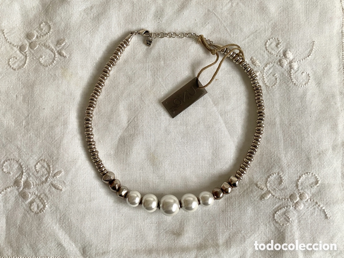 Nuevo: Collar de zamak y perlas uno de 50 - Foto 1