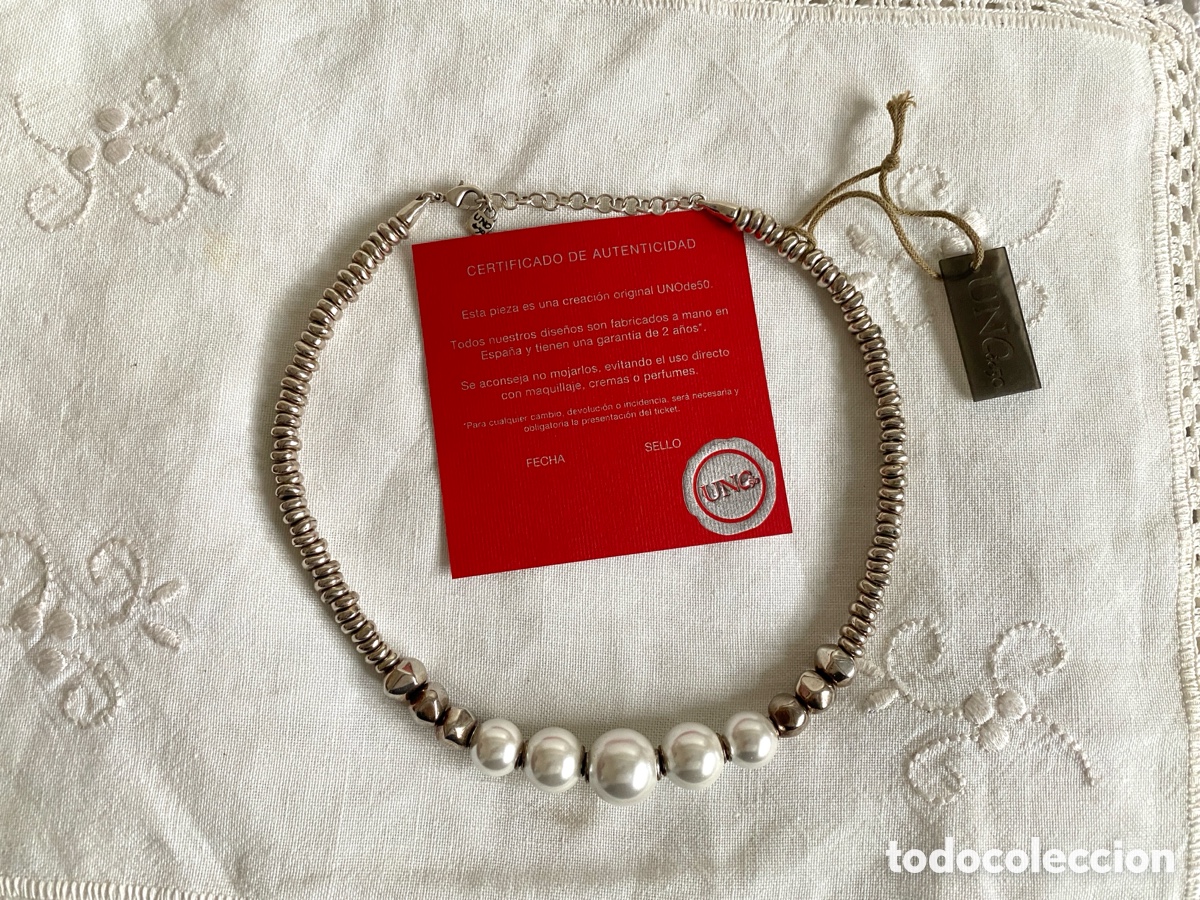 Nuevo: Collar de zamak y perlas uno de 50 - Foto 2