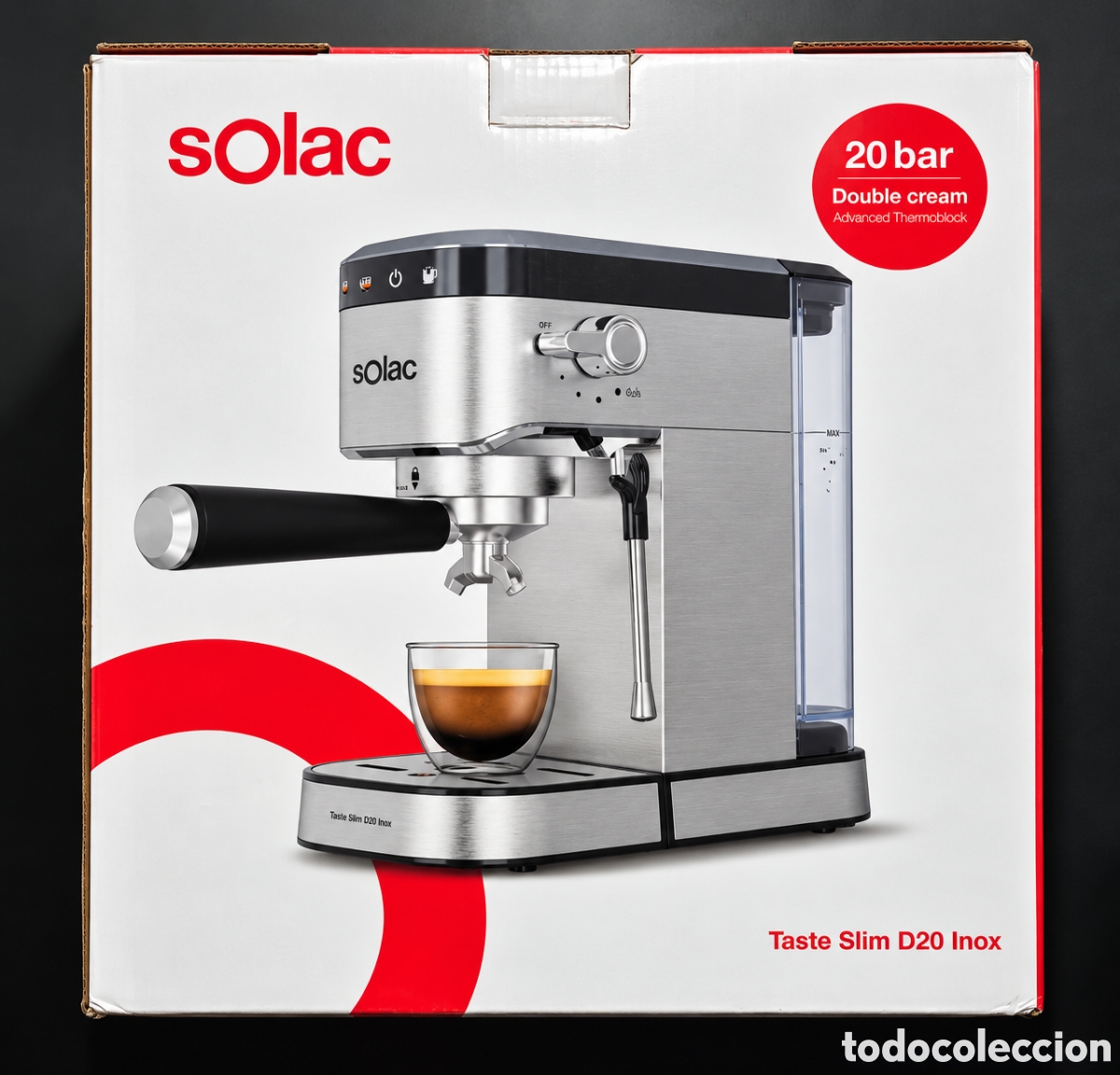 Nuevo: Cafetera espresso Solac Taste Slim D20 Inox CE4525 20 bares nueva