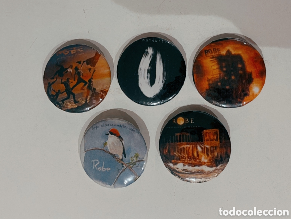 Nuevo: ROBE - Lote de chapas portadas discos LP
