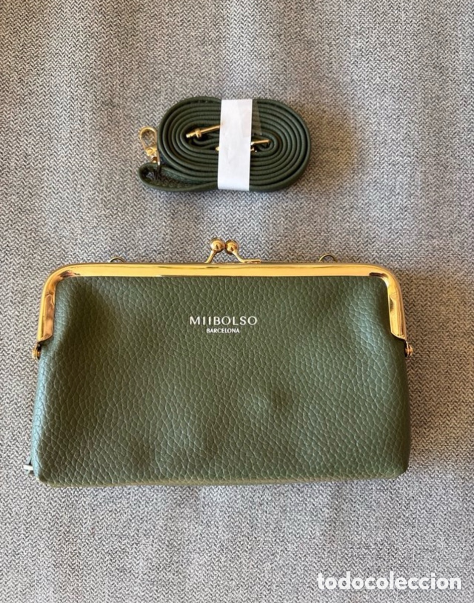 Nuevo: Bolso y monedero MIIBOLSO BARCELONA- Bandolera y bolso de mano en uno. Verde - Nuevo - ASM