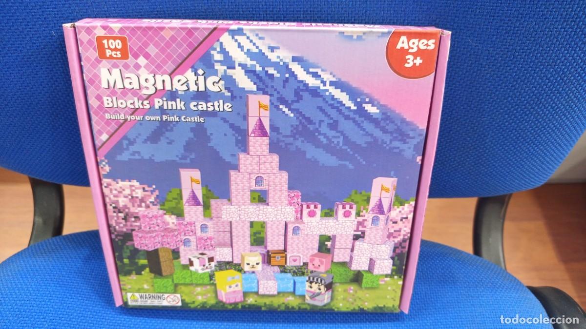 Nuevo: Bloques Magn&eacute;ticos Castillo Rosa 100 Piezas Nuevo