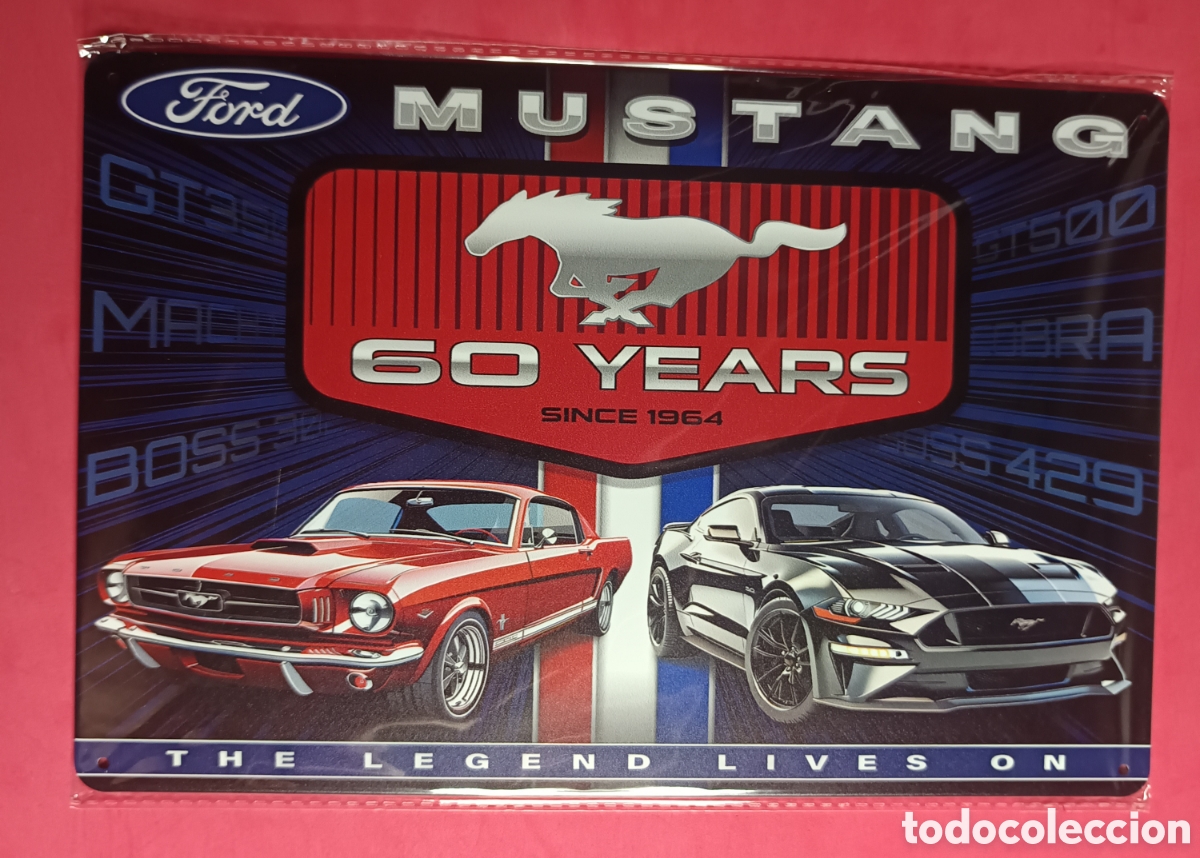 Nuevo: Cartel Ford Mustang 60 A&ntilde;os Metal