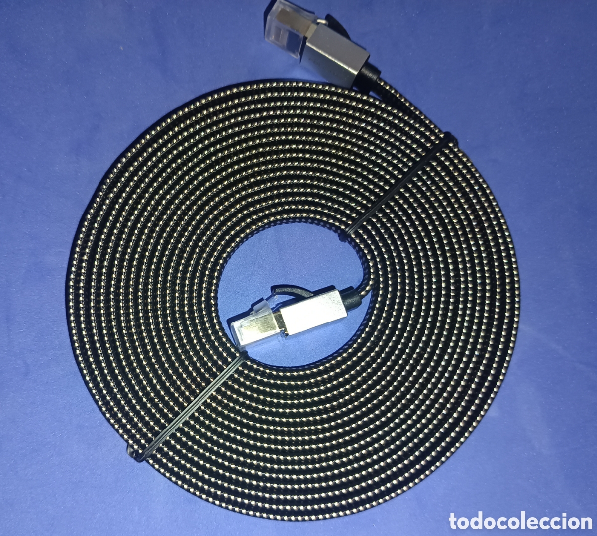 New: Cable Ethernet Cat 7 Negro/Plateado