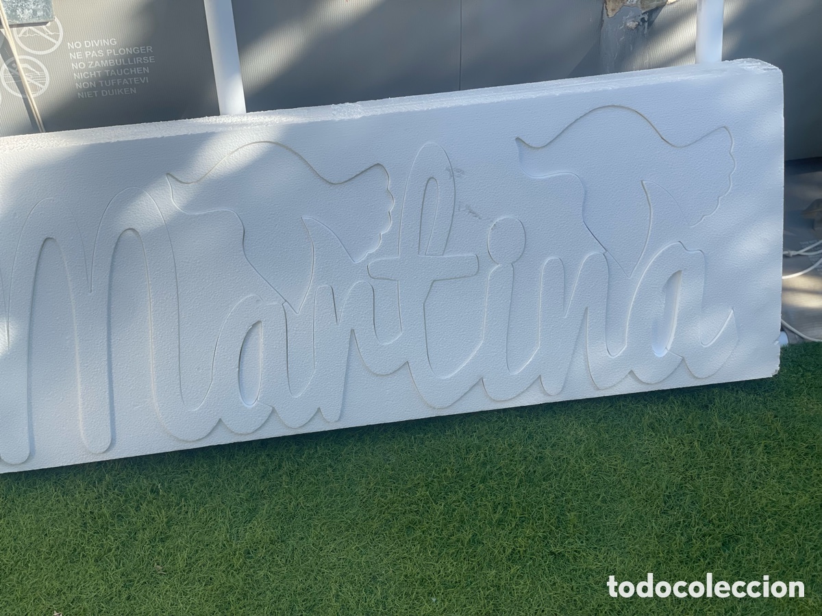Nuevo: Letras Martina de corcho para comuni&oacute;n con 2 palomas - Foto 4