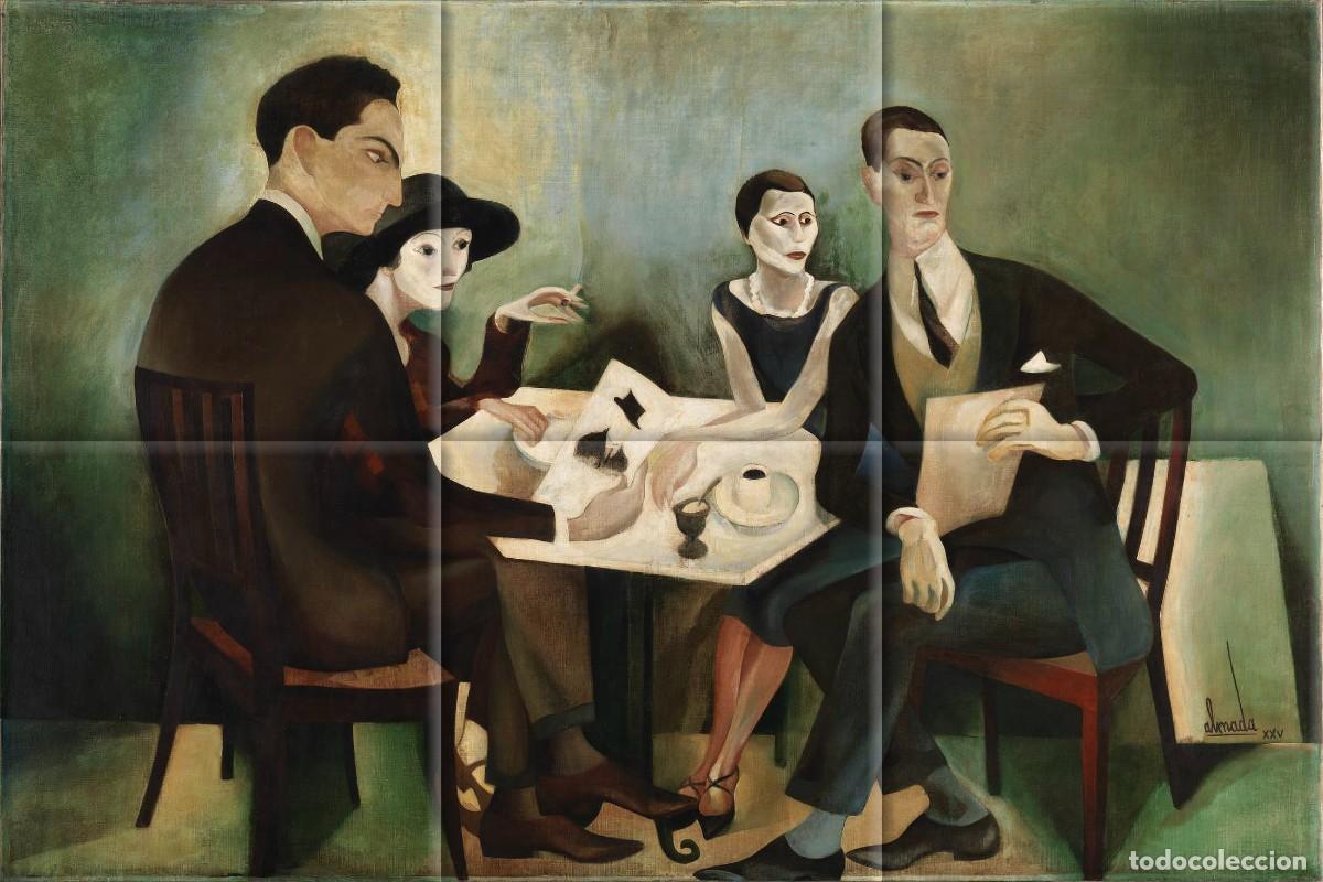 Neu: Almada Negreiros - Auto Retrato num Grupo - 6 Azulejos