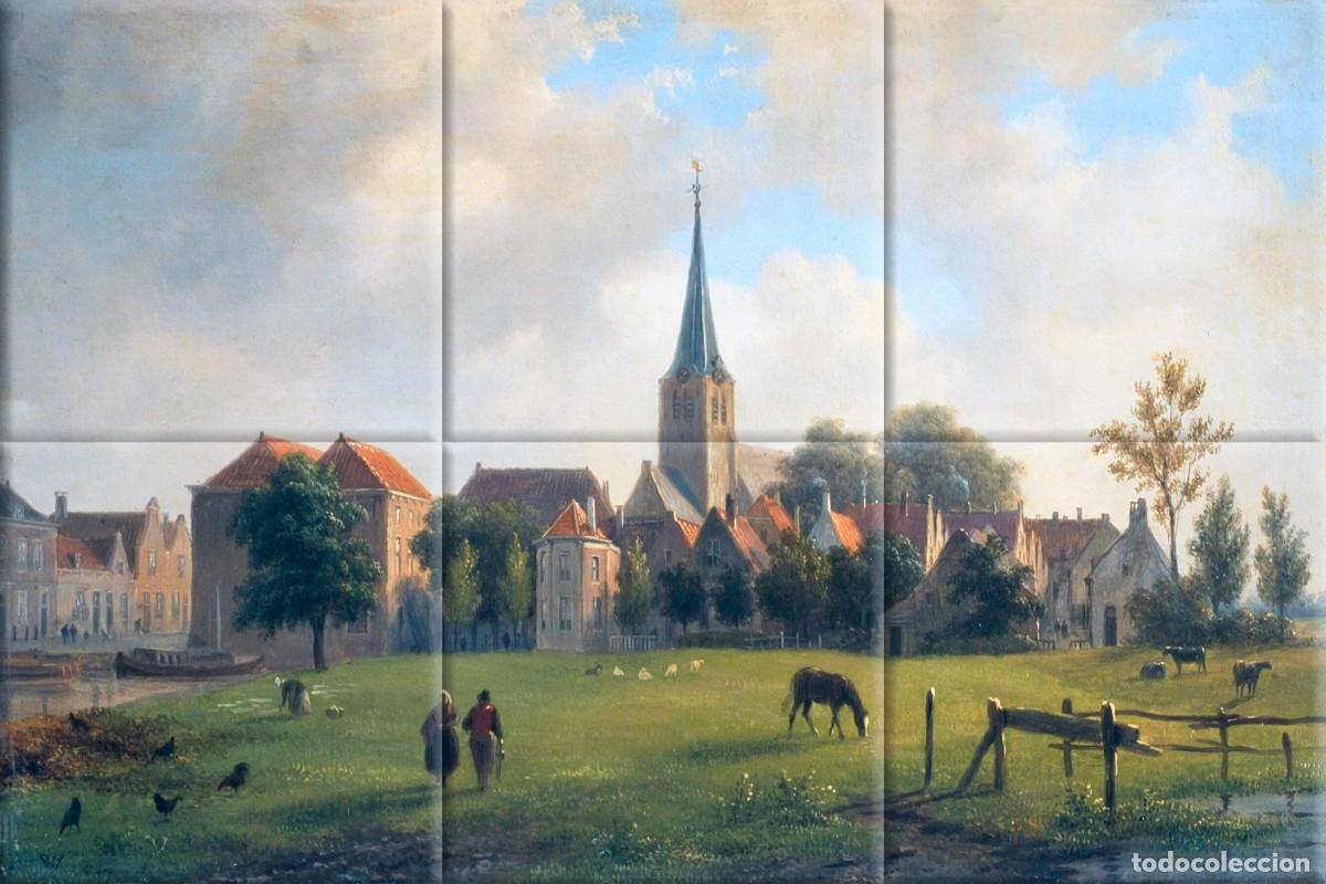 Neuf: Bartholomeus Johannes van Hove - View of Rijswijk - 6 Azulejos
