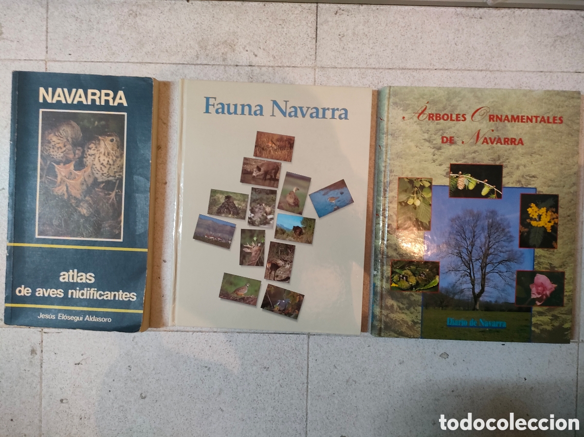 Novo: LOTE libros Navarra: aves nidificantes, arboles ornamentales y fauna