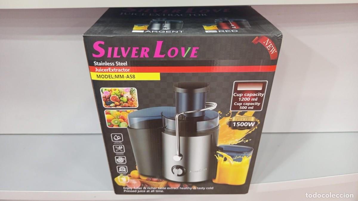 New: Exprimidor Silver Love MM-A58 1500W Acero Inoxidable Nuevo