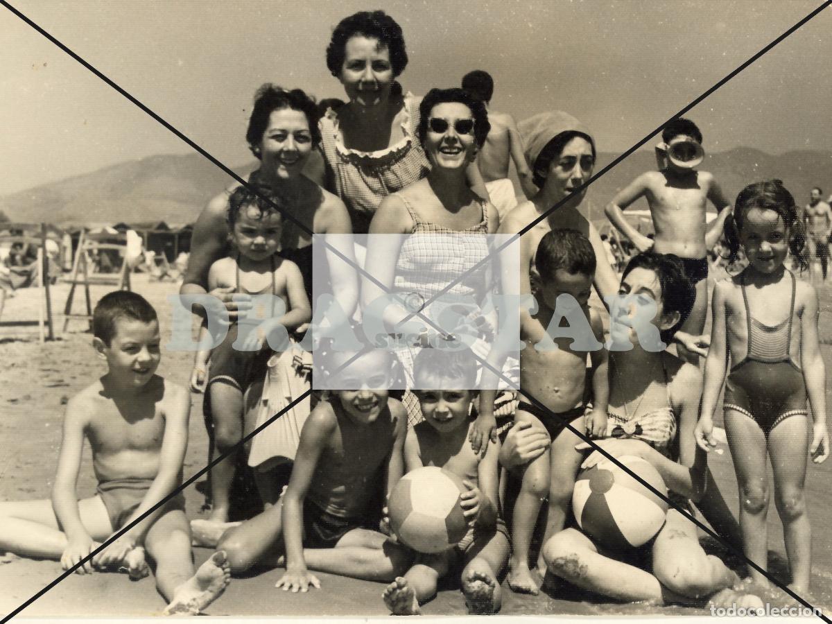 Nuevo: GENTE DE CASTELL&Oacute;N EN EL RECUERDO, FOTO FAMILIAR EN LA PLAYA DEL PINAR A&Ntilde;OS 50 TD 85