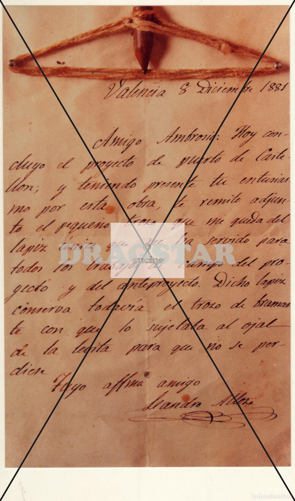 Nuevo: CURIOSA CARTA QUE ESCRIBI&Oacute; LEANDRO ALLOZA A SU AMIGO AMBROSIO AL FINALIZAR EL PROYECTO DEL PUERTO 85