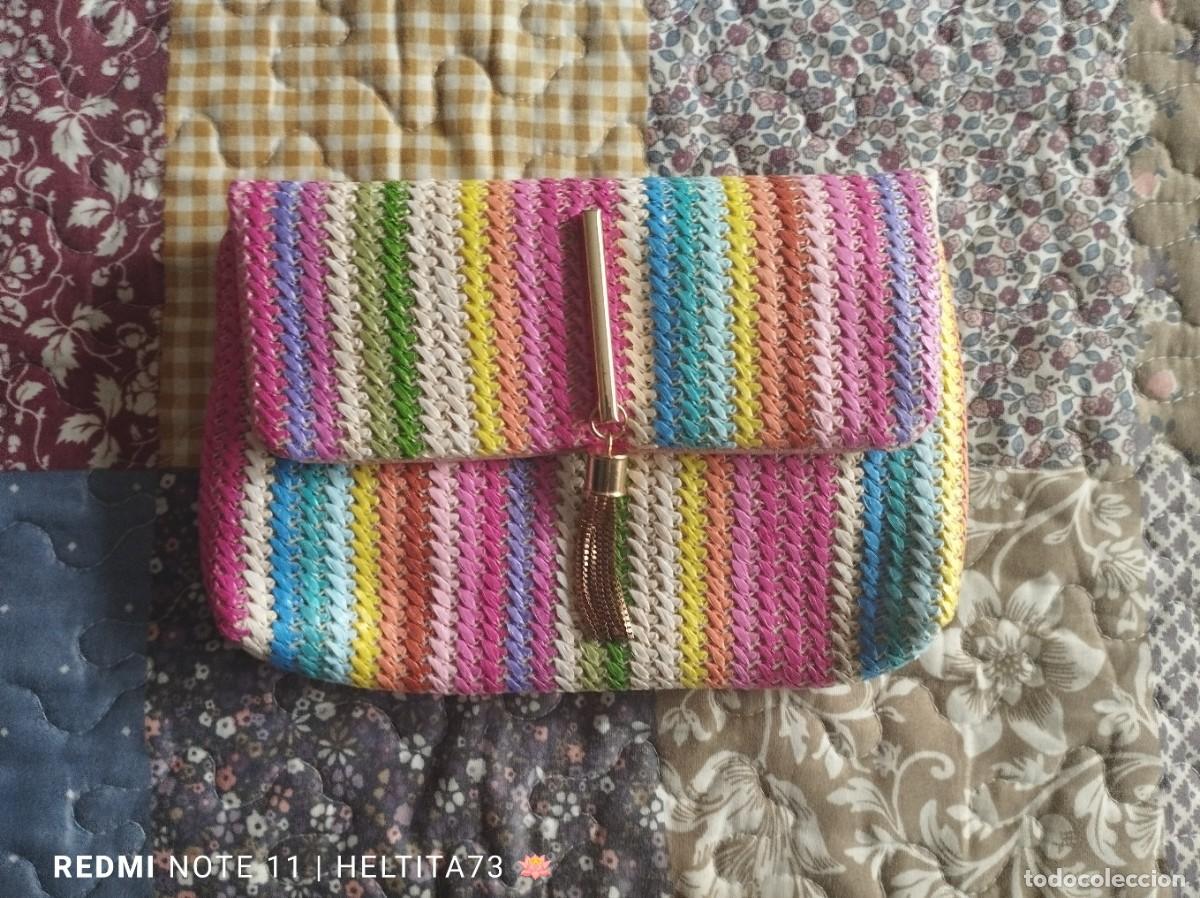 Nuevo: Bolso multicolor, dorado, verano, fiesta
