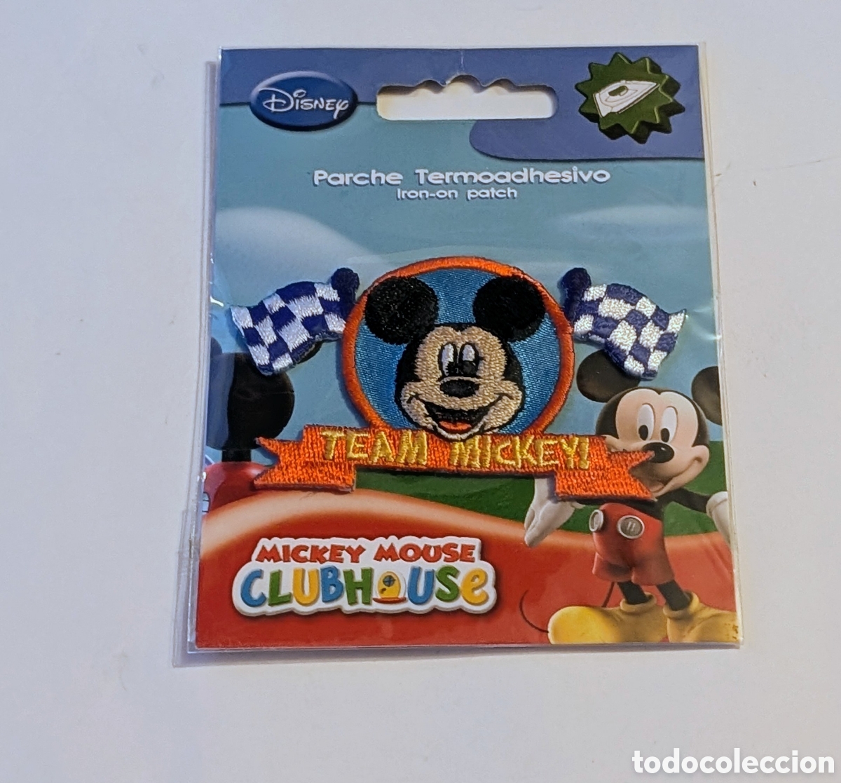 Nuevo: Parche Termoadhesivo sin abrir Mickey Mouse. Team Mickey. Disney