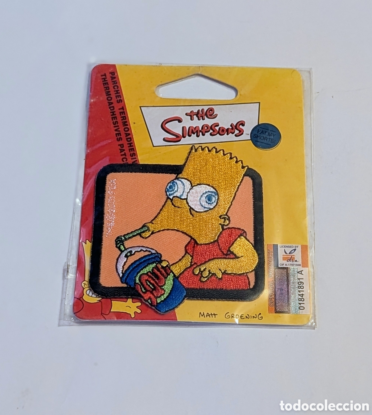 Nuevo: Parche Termoadhesivo sin abrir The Simpsons. Matt Groening. Bart - Foto 1