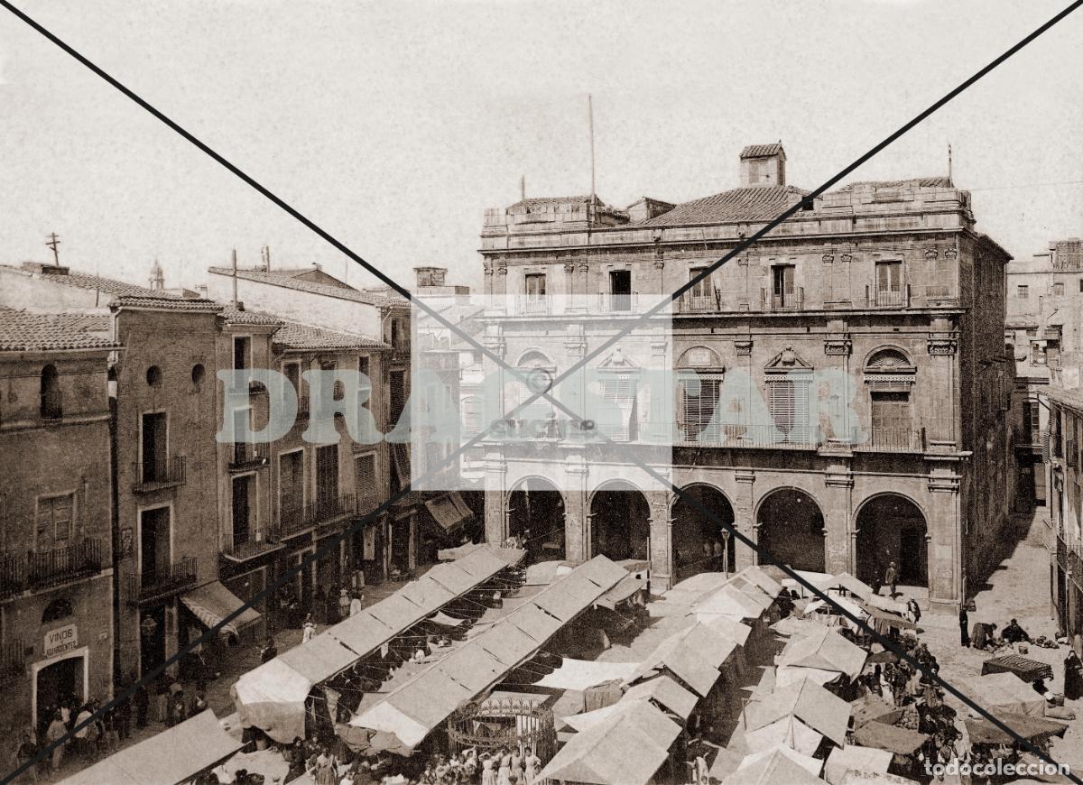 Nuevo: CASTELLON EN EL RECUERDO, ASPECTO DE LA PLAZA MAYOR, AYUNTAMIENTO Y MERCADO C86