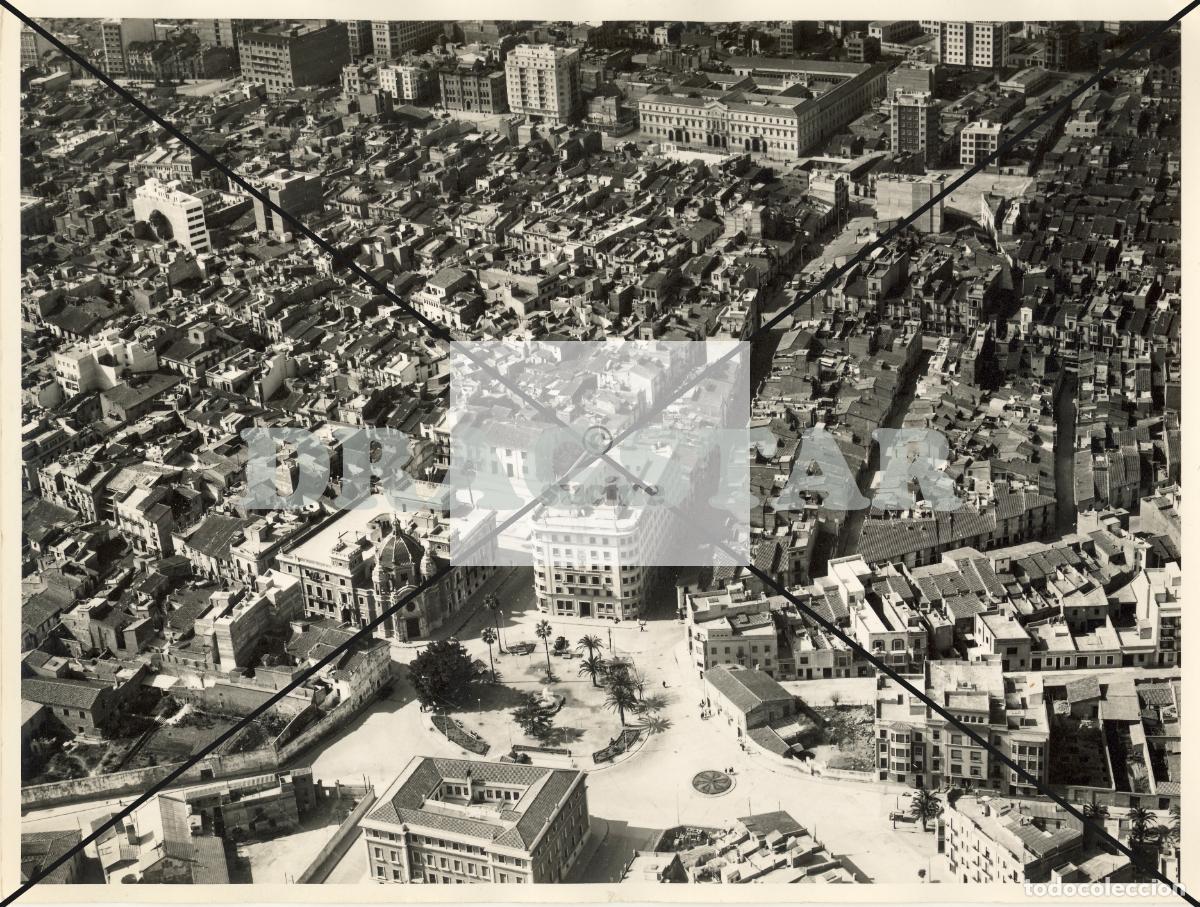 Nuevo: CASTELLON EN EL RECUERDO, VISTA AEREA DE LA PLAZA MARIA AGUSTINA EN LOS A&Ntilde;OS 60 C86