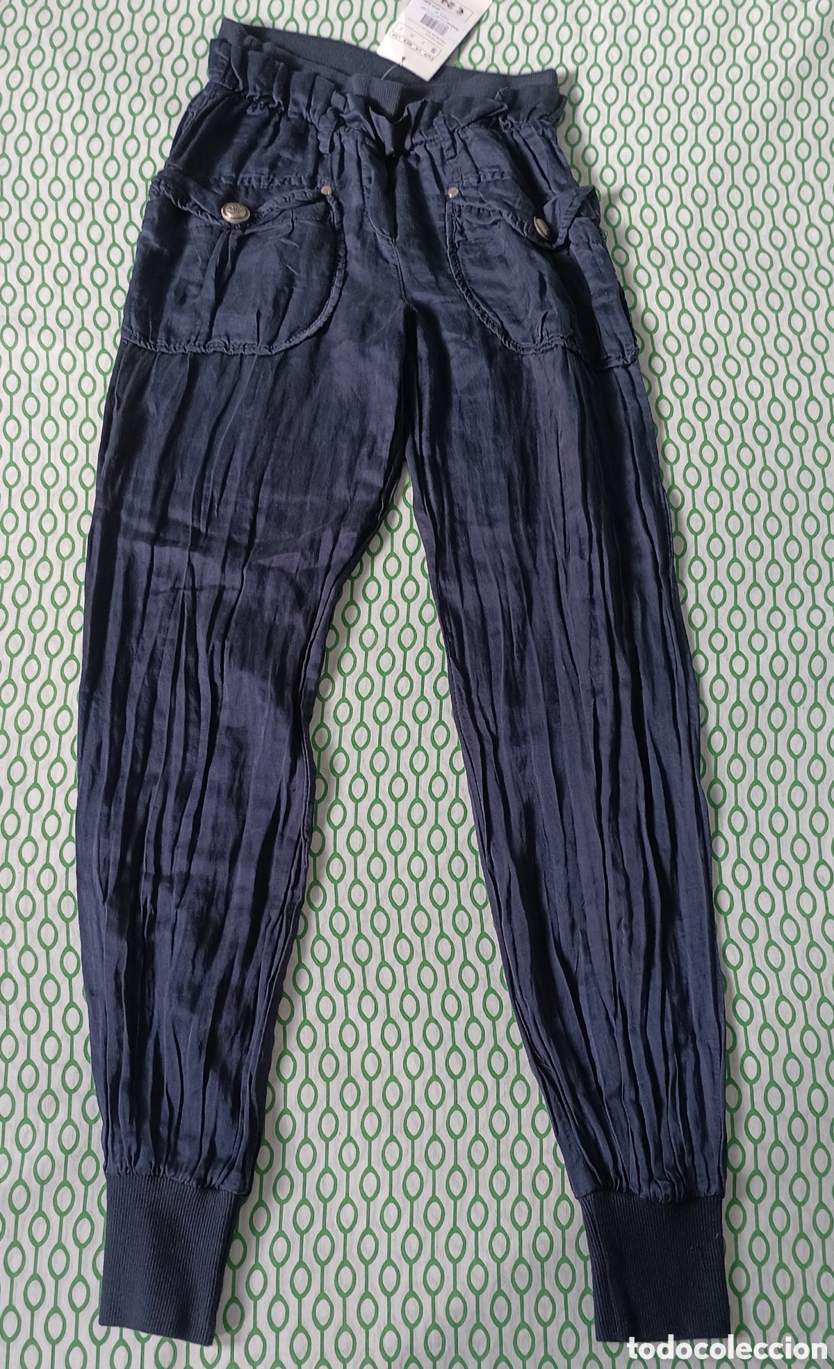 Nuevo: A estrenar ⭐ Pantal&oacute;n bombacho, marca Friday&rsquo;s Project. Seda y algod&oacute;n. Azul marino. Talla S mujer