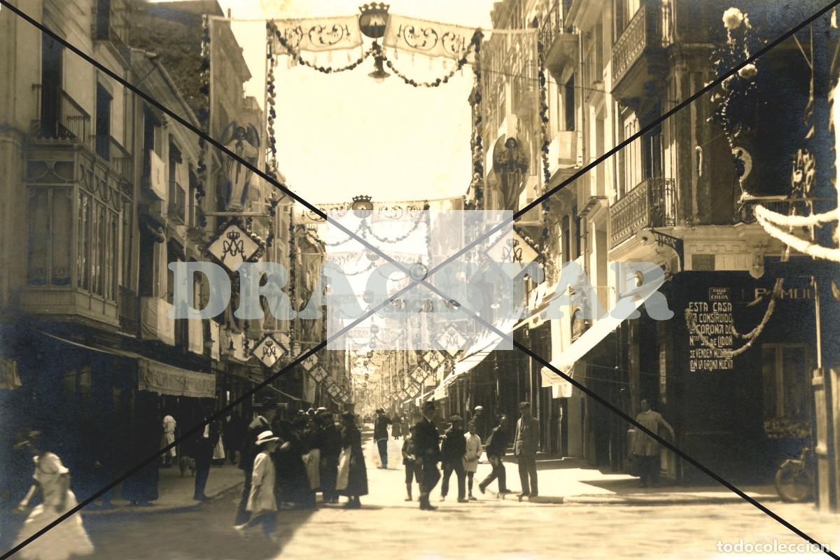 Nuevo: CASTELLON EN EL RECUERDO, ASPECTO DE LA CALLE ENMEDIO DURANTE LAS FIESTAS DE LA CORONACI&Oacute;N 1924 C 86