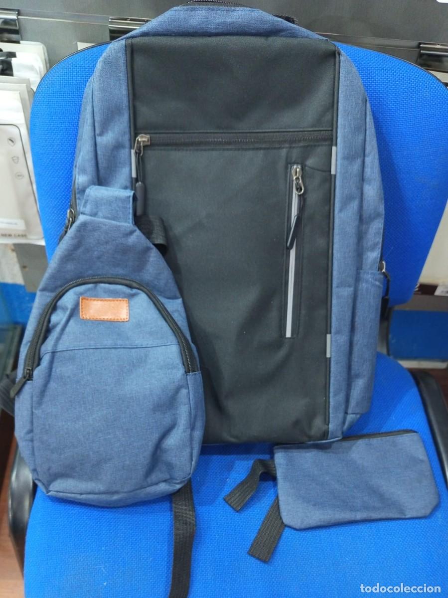 Nuevo: Mochila ODM/OBM 3 en 1 azul y negra con bandolera y estuche &ndash; Nueva