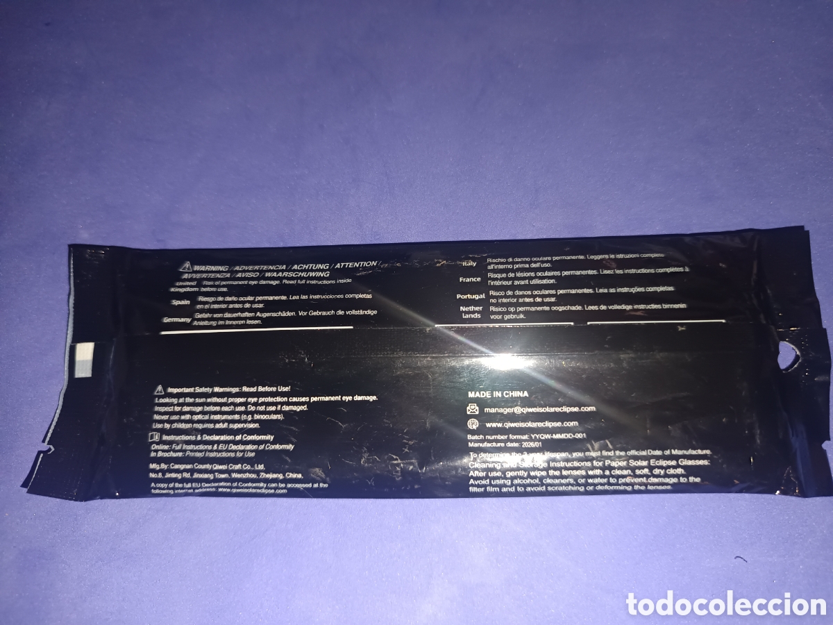 Nuevo: Pack de 4 Gafas para Eclipse Solar QIWEI - Foto 3