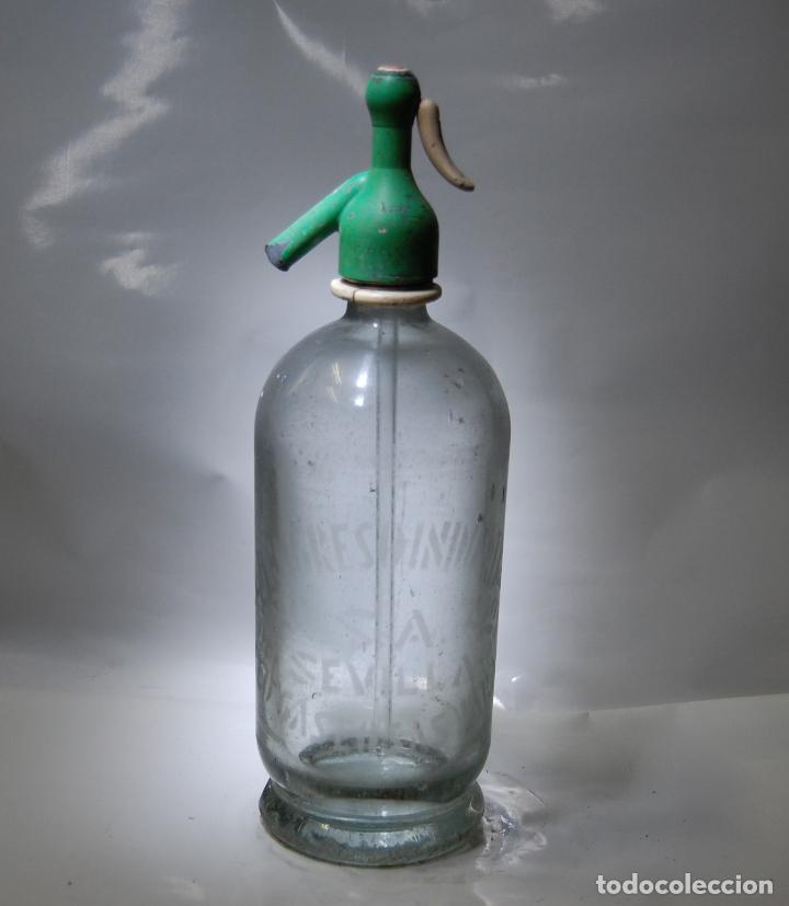 Otras botellas y bebidas antiguas de colecci&oacute;n: SIF&Oacute;N PROGRESO INDUSTRIA SEVILLA - Foto 1