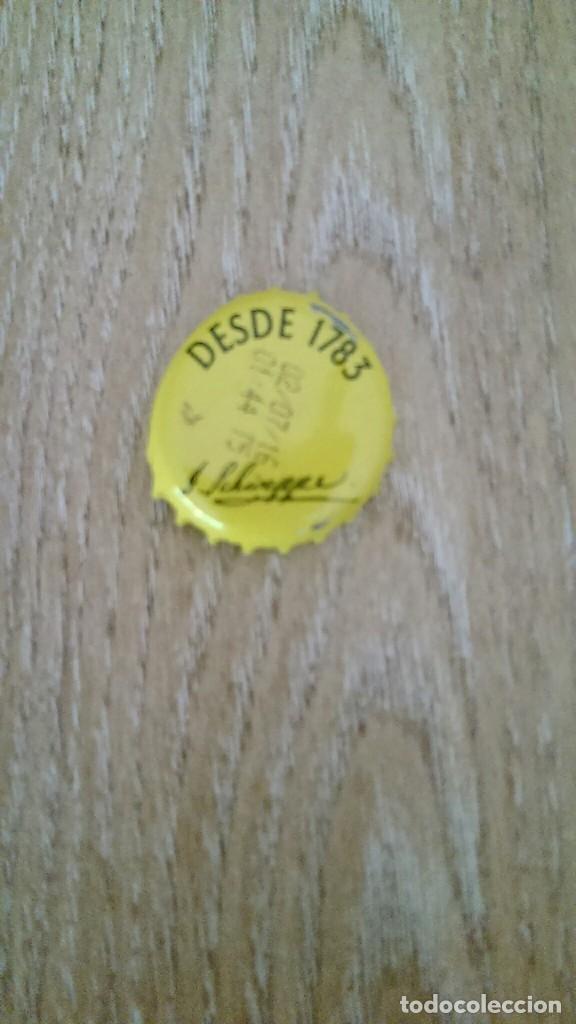 Otras botellas y bebidas antiguas de colecci&oacute;n: CHAPA SCHWEPPS - Foto 1