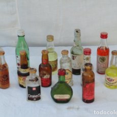 Otras Botellas y Bebidas Antiguas de colección: LOTE DE 15 ANTIGUOS BOTELLINES DE LICOR.