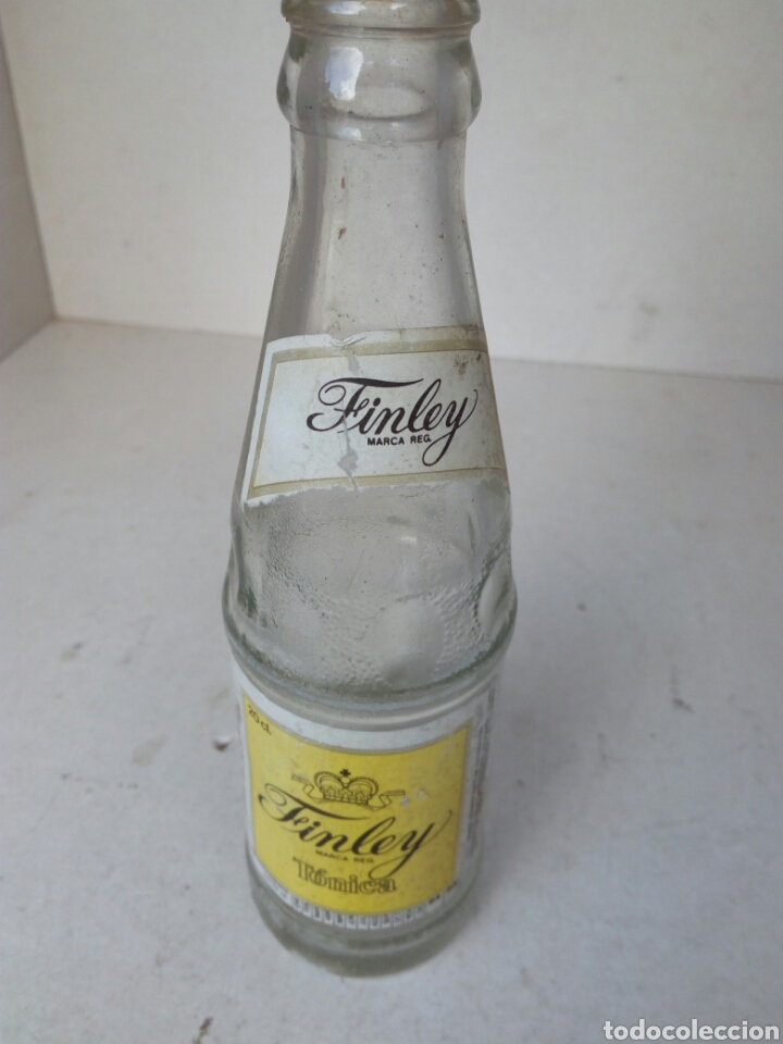 Sammeln andere Flaschen und Getr&auml;nke: Botella vac&iacute;a t&oacute;nica Finley a&ntilde;os 80