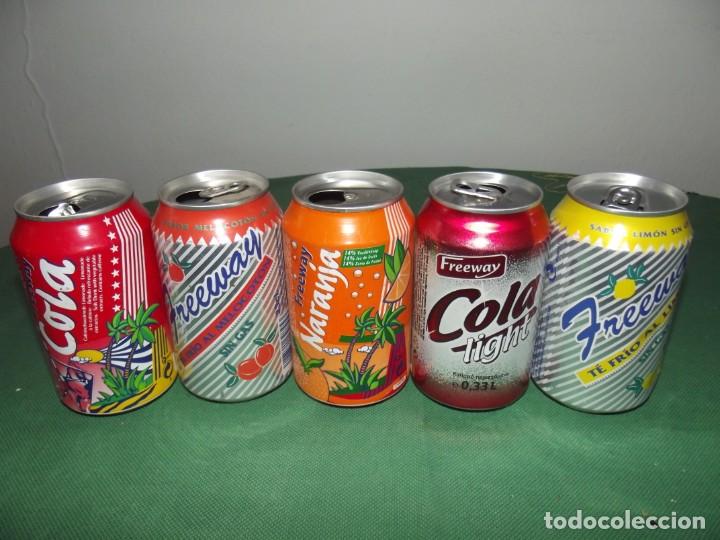 Otras botellas y bebidas antiguas de colecci&oacute;n: Latas variadas de refrescos - Foto 1