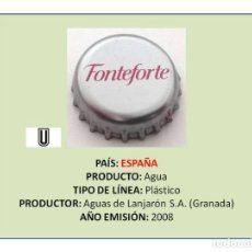 Otras Botellas y Bebidas Antiguas de colección: TAPON CORONA CAPSULA CHAPA AGUA FONTEFORTE (ESPAÑA). Lote 302985668