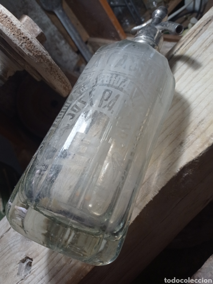 Otras botellas y bebidas antiguas de colecci&oacute;n: Sifon de Ibi. - Foto 7
