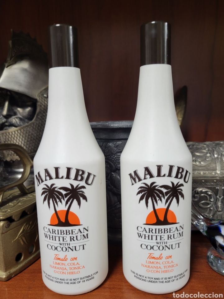 Sammeln andere Flaschen und Getr&auml;nke: PAREJA DE MARACAS EN FORMA DE BOTELLA . PUBLICIDAD MALIBU
