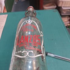 Otras Botellas y Bebidas Antiguas de colección: GASEOSA LANZOS FERROL DEL CAUDILLO 1956 VALDOMIÑO. Lote 346029333