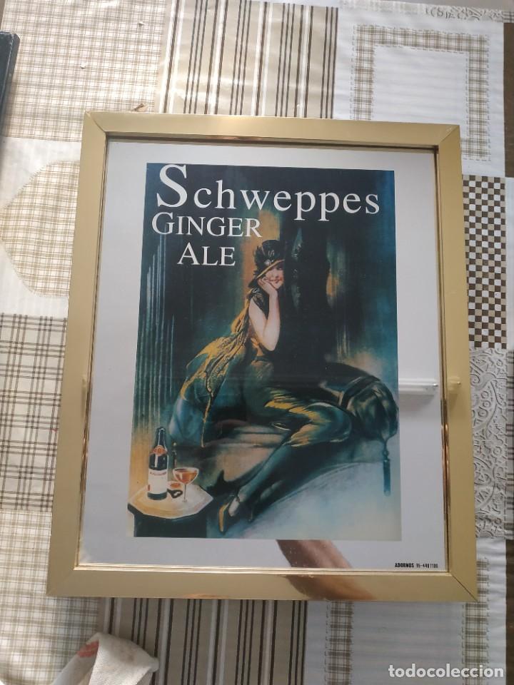 Otras botellas y bebidas antiguas de colecci&oacute;n: Cuadro Schweppes ginger ale - Foto 1