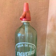 Otras Botellas y Bebidas Antiguas de colección: ANTIGUO SIFON... AGUA DE SELTZ FIGUERAS. LA GARRIGA. . CAPUCHON DE PLASTICO. Lote 388801809