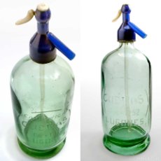 Otras Botellas y Bebidas Antiguas de colección: SIFÓN CARBÓNICAS CUEVAS. LUGONES ASTURIAS