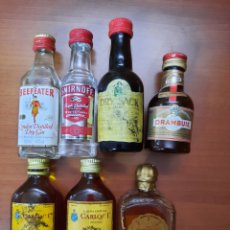 Otras Botellas y Bebidas Antiguas de colección: 7 BOTELLITAS DE LICOR 5CL, COLECCIONABLES. Lote 403480119