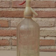 Otras Botellas y Bebidas Antiguas de colección: SIFON ANTIGUO EL LAUREL DE BACO - MADRID - LETRAS EN RELIEVE.